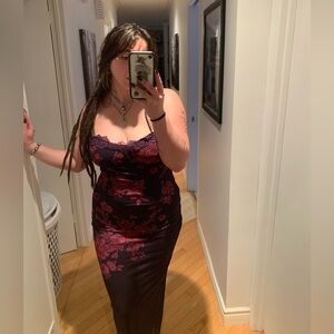 Floral Dress in purple and Pink